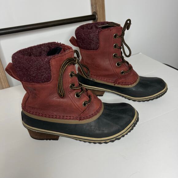 Sorel Slimpack II Lace Redwood Boots Style 2348-628 Size 6.5 - Picture 2 of 9